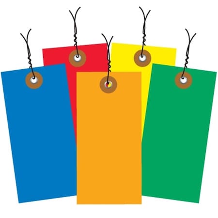 Regalo 4.25 x 2.125 in. Orange Pre-Wired Shipping Tag 100 Per Case RE2822190